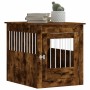 Gabbia Cani da Arredamento Rovere Fumo 64,5x80x71cm Multistrato