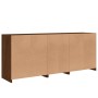 Credenza con Luci LED Rovere Marrone 162x37x67 cm