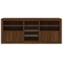 Credenza con Luci LED Rovere Marrone 162x37x67 cm