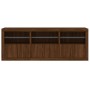 Credenza con Luci LED Rovere Marrone 181,5x37x67 cm