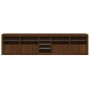 Credenza con Luci LED Rovere Marrone 283x37x67 cm