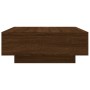 Tavolino da Salotto Rovere Marrone 80x80x31cm Legno Multistrato