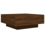 Tavolino da Salotto Rovere Marrone 80x80x31cm Legno Multistrato