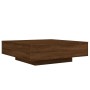 Tavolino Salotto Rovere Marrone 100x100x31 cm Legno Multistrato