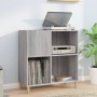 Mobile Porta Dischi Grigio Sonoma 84,5x38x89 Legno Multistrato