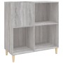 Mobile Porta Dischi Grigio Sonoma 84,5x38x89 Legno Multistrato