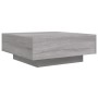 Tavolino da Soggiorno con Luci LED Grigio Sonoma 80x80x31 cm