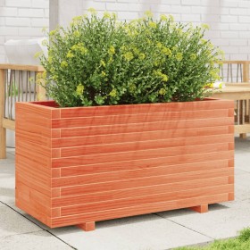 Fioriera Giardino Marrone Cera 90x40x49,5cm Legno Massello Pino