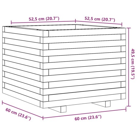 Fioriera da Giardino 60x60x49,5 cm in Legno Massello di Douglas