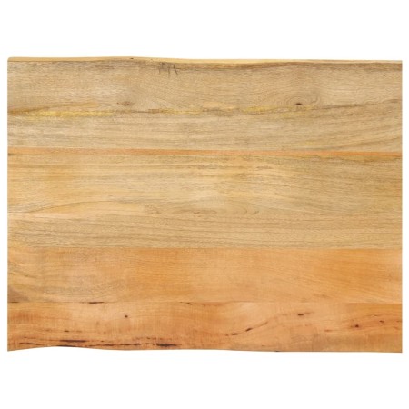 Piano per Tavolo 90x60x2,5cm Bordi Vivi in Legno Massello Mango
