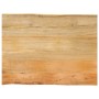 Piano per Tavolo 90x60x2,5cm Bordi Vivi in Legno Massello Mango