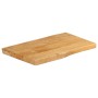 Piano per Tavolo 70x40x3,8cm Bordi Vivi in Legno Massello Mango