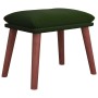 Poggiapiedi Verde Scuro 45x29,5x35 cm in Velluto