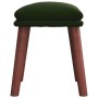 Poggiapiedi Verde Scuro 45x29,5x35 cm in Velluto