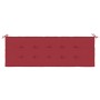 Cuscino per Panca Rosso Vino 150x50x3 cm in Tessuto Oxford