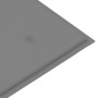 Panca Batavia con Cuscino Grigio 120 cm in Massello di Teak