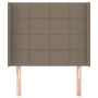 Testiera ad Orecchio Tortora 103x16x118/128 cm in Tessuto