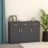 Credenza Grigia 110x30x75 cm in Legno Multistrato