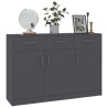 Credenza Grigia 110x30x75 cm in Legno Multistrato