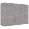 Credenza Grigio Cemento 105x30x75 cm in Legno Multistrato