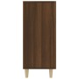 Credenza Rovere Marrone 90x34x80 cm in Legno Multistrato