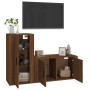 Set Mobili Porta TV 2 pz Rovere Marrone in Legno Multistrato