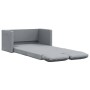 Divano Letto da Terra 2 in 1 Grigio Chiaro 112x174x55cm Tessuto