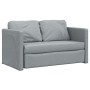 Divano Letto da Terra 2 in 1 Grigio Chiaro 112x174x55cm Tessuto