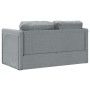 Divano Letto da Terra 2 in 1 Grigio Chiaro 112x174x55cm Tessuto