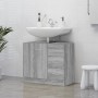 Mobile Lavabo Grigio Sonoma 63x30x54 cm in Legno Multistrato