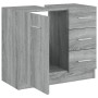 Mobile Lavabo Grigio Sonoma 63x30x54 cm in Legno Multistrato