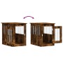 Gabbia Cani da Arredamento Rovere Fumo 45x62x59cm Multistrato