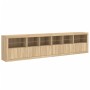 Credenza con Luci LED Rovere Sonoma 283x37x67 cm