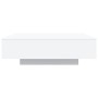 Tavolino da Salotto Bianco 100x100x31 cm in Legno Multistrato