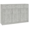 Credenza Grigio Cemento 110x30x75 cm in Legno Multistrato