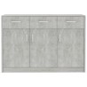 Credenza Grigio Cemento 110x30x75 cm in Legno Multistrato