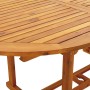 Set Pranzo da Giardino 7 pz Beige Polipropilene/ Legno Massello