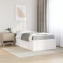 Letto con Materasso Bianco 100x200 cm in Legno Massello di Pino