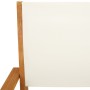 Set da Bistrot 3pz Bianco Crema in Tessuto e Legno Massello