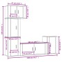 Set di Mobili Porta TV 5 pz Grigio Sonoma in Legno Multistrato