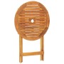 Set da Bistrot 3 pz Nero in Polyrattan e Legno Massello