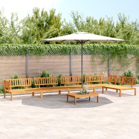 Set Divano Pallet da Giardino 6 pz in Legno Massello di Acacia