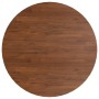 Piano Tavolo Rotondo Marrone Scuro Ø90x1,5 cm Rovere Trattato