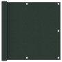 Paravento da Balcone Verde Scuro 90x500 cm Tessuto Oxford