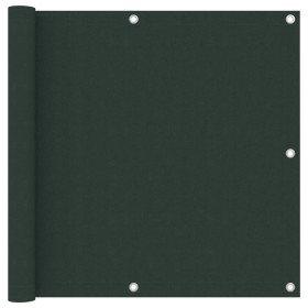 Paravento da Balcone Verde Scuro 90x500 cm Tessuto Oxford