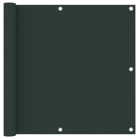 Paravento da Balcone Verde Scuro 90x500 cm Tessuto Oxford