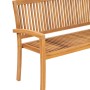 Panchina da Giardino Impilabile con Cuscino 159cm Teak Massello