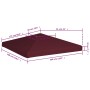 Copertura Superiore per Gazebo 310g/m² 3x3m Bordeaux