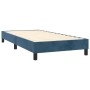 Letto a Molle con Materasso e LED Blu Scuro 90x190cm in Velluto