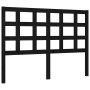 Giroletto con Testiera Nero 140x200 cm in Legno Massello